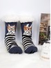 Indoor  Anti-Slippery  Slipper Socks W/ Llama Design